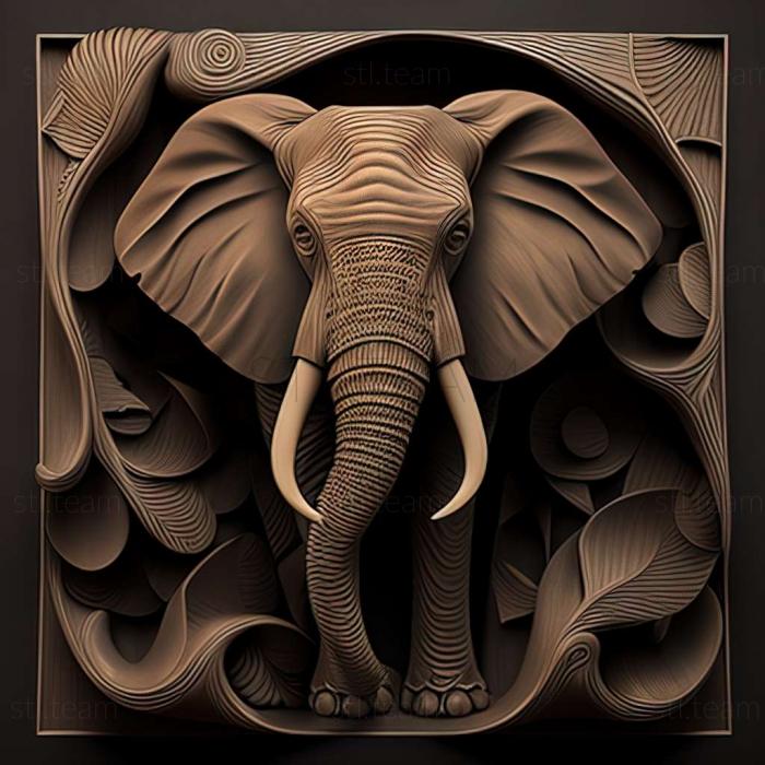 3D модель Пахиорнис слоновый (STL)